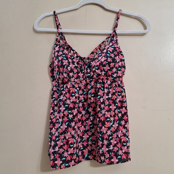 Candie´s Y2K flower Print babydoll  Strappy Crop Top - Picture 1 of 6